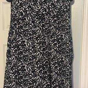 Terra & Sky Black and White Floral Maxi Dress